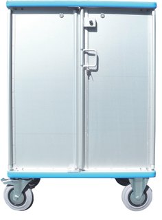 Cupboard trolley with cylinder lock