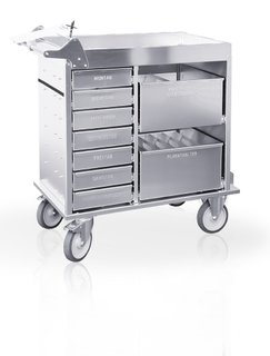 Container trolley with drawers