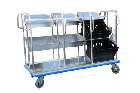 Picking trolleys for food - 9 bins