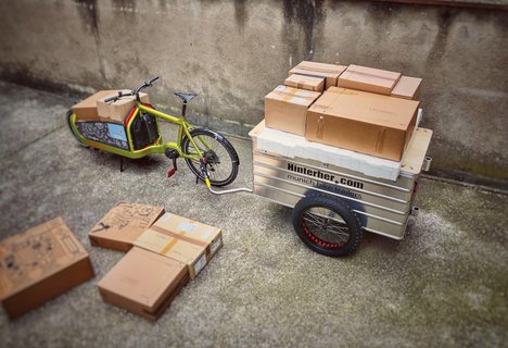 Cargo bike trailer