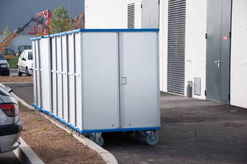 Cupboard trolley for use in healthcare sector